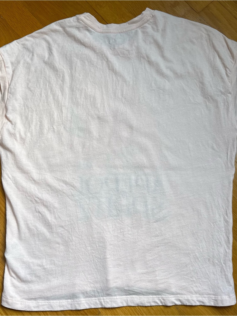Anthropologie Light Peach Aperol Spritz Graphic Dolman Tee | Size Small - Picture 5 of 6